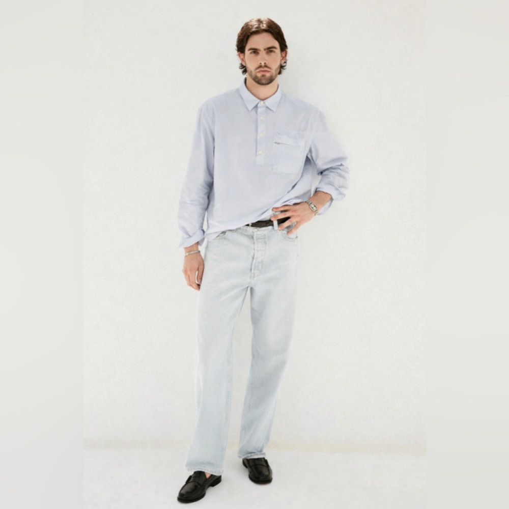 NWOT NWT Alex Mill Relaxed Straight 5-Pocket Jean Ultra Light Wash Denim 36 90s